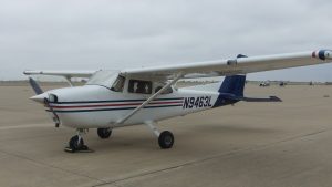 An aircraft sitting on the runway